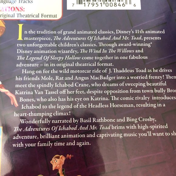 DVD The Adventures of Ichabod & Mr Toad Disney Gold - Picture 6 of 8